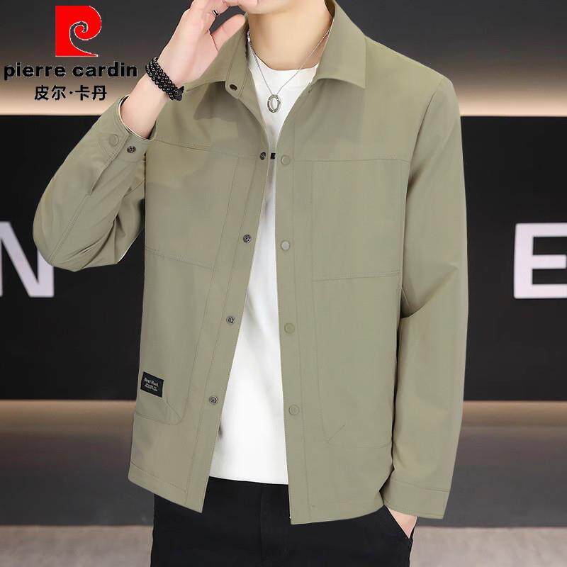 皮尔卡丹翻领男士外套2025新款春装高端休闲夹克衫开春男装春秋季
