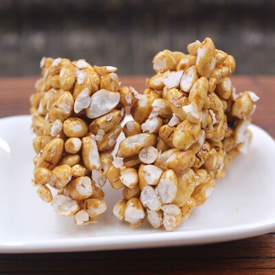 爆米花炒米酥脆儿时怀旧休闲零食怀旧广西红糖米花糖米花酥