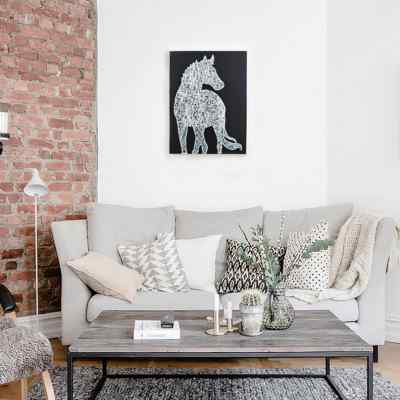 白马立体纱线画北欧简约装饰画钉子马头绕线画DIY手工材料包邮