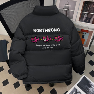 立领保暖个性 新款 面包服外套 高街潮牌vibe男女棉服冬季 真维斯美式