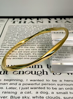 黄金包银莫比乌斯手环简约手镯