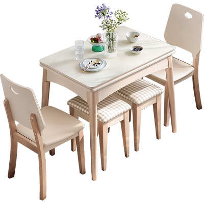 Joysee栈时玻璃可伸缩折叠餐桌