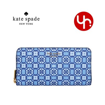 日本直邮kate spade 长钱包 K8937 外太空多黑桃花字母 PVC 涂层