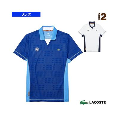 日本直邮Lacoste 网球羽毛球服男士 Roland Garros 侧网网球衫 男