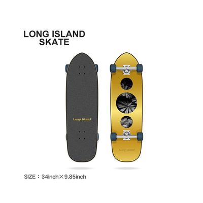 日本直邮长岛滑板完整甲板 LONG ISLAND SKATE 24K 34.0×9.85 Co