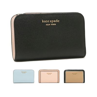 日本直邮Kate spade 双折钱包 Morgan 迷你钱包黑色女士 KATE SPA