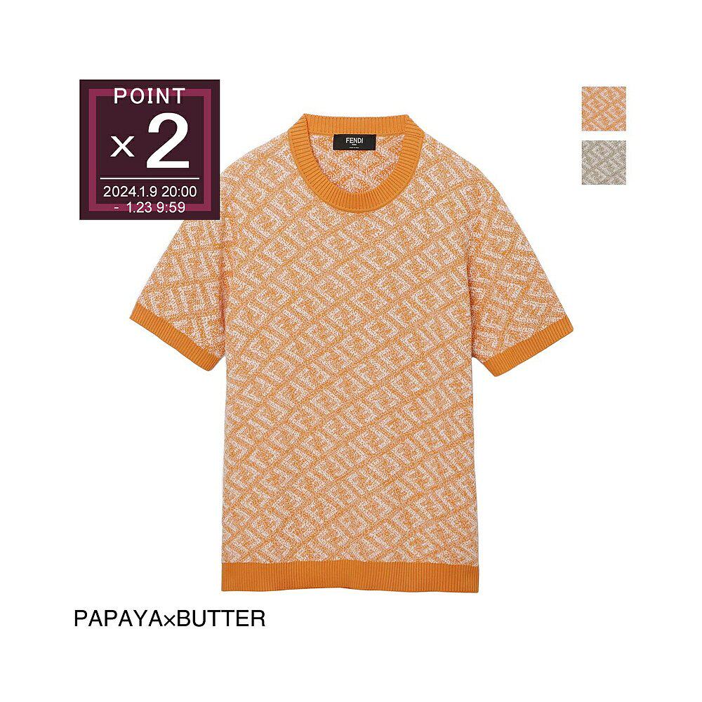 日本直邮fendi 圆领短袖针织男式大码 fzx051 an3q f1kqv2023ss