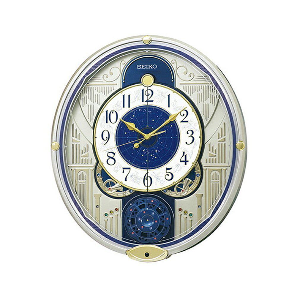 日本直邮 seiko 精工时钟欧式整点报时音乐客厅墙壁电波钟re582g