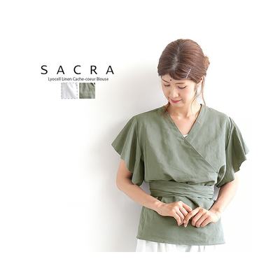 日本直邮118210031 SACRA Lyocell 亚麻 Cachecoeur 衬衫 FZ