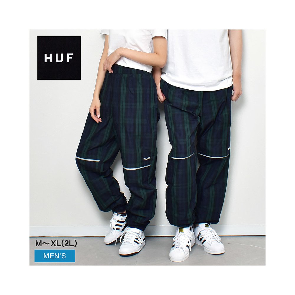 日本直邮HUF BOTTOMS HUF CAMDEN 格子运动裤 男士海军蓝 PT00277