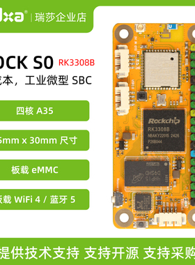 瑞莎 Radxa 开发板 ROCK PI S0 RK3308B 四核 CPU 单板机