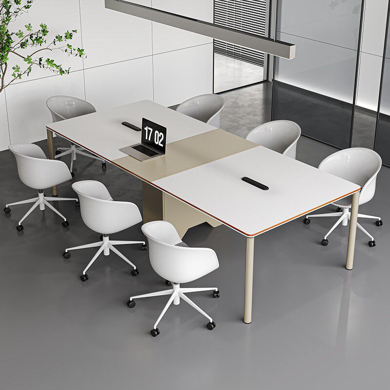 大小型会议桌长桌子长方形洽谈桌椅组合长条桌工业风办公桌工作台