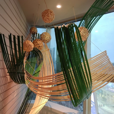 竹片手工编制竹排竹编竹条婚庆竹蔑布置造景装饰花艺特色竹编