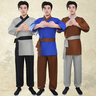 民国店小二服装古代平民百姓汉服灯笼裤套装农夫衣服男复古风