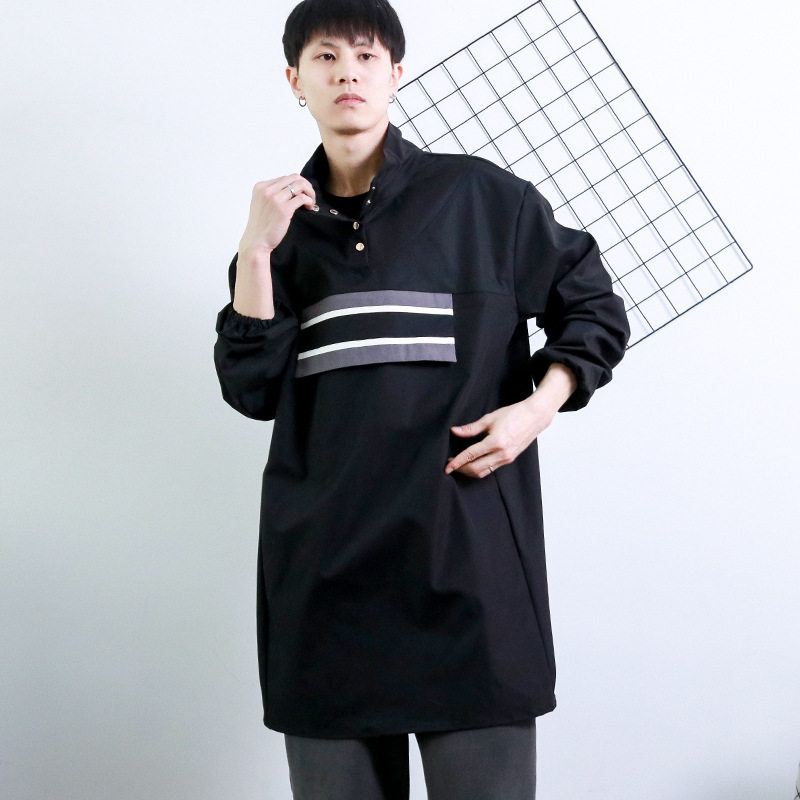 长袖罩衣围裙家用餐厅厨房女工作服男做饭大褂画画带袖反穿衣印字