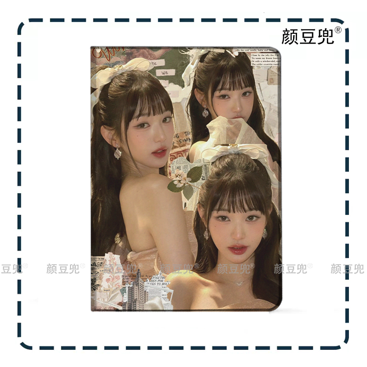 ive张元英 周边同款ipad10.2适用于air4/5第十代10.9三折书本保护壳matepad pro11笔槽mini5/6小米5/6pro12.9