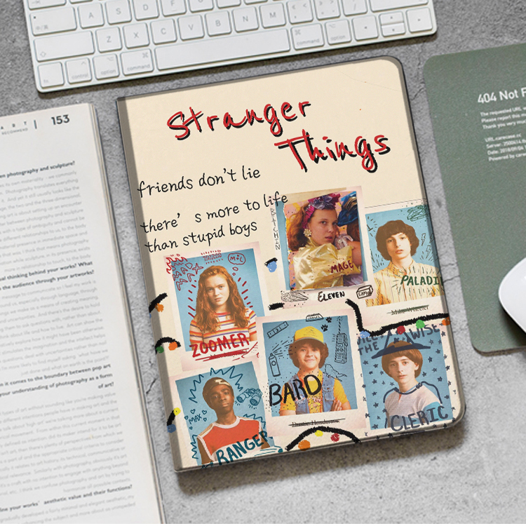 怪奇物语 十一同款Air6周边ipad10.2适用air4/5第11代2025三折书本保护壳matepad pro11笔槽mini6 7小米7 8壳