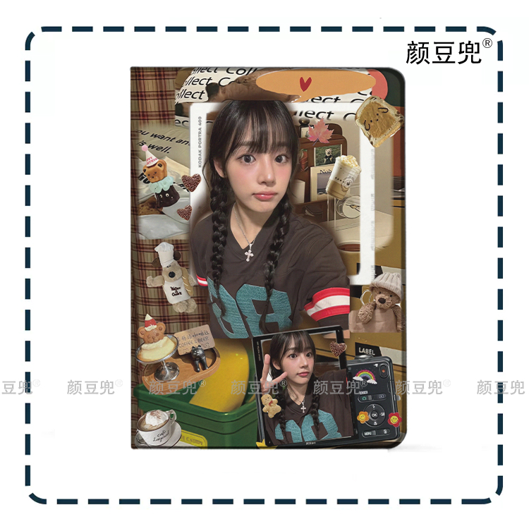 Minji金玟池 同款周边ipad10.2适用air4/5第十11代三折书本保护壳matepad pro11笔槽mini6 7小米67华为Air12