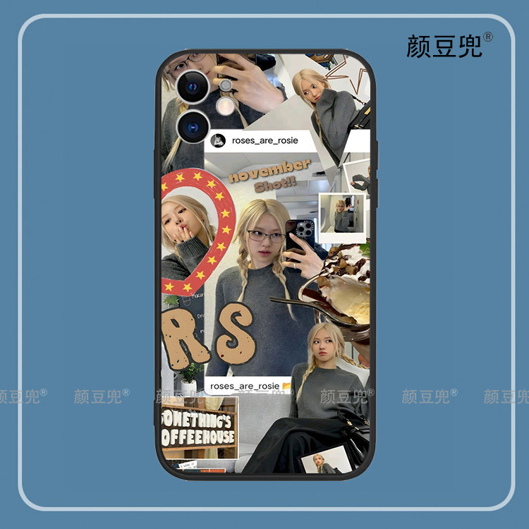 朴彩英ROSE 粉墨BP 适用iphone15promax华为mate60pro红米K70硅胶苹果13vivoX70一加10小米14iqoo11三星S24U
