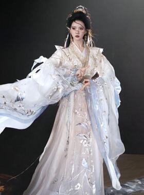 原创汉服霁月瑶光改良魏晋风刺绣重工仙春夏汉服女超仙侠女风新款