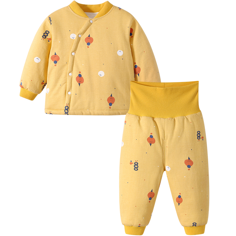 婴儿棉衣套装冬季分体护肚衣服