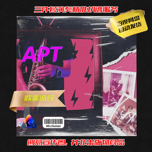 APT 朴彩英 吹先生萨克斯  三件套精准扒谱服务