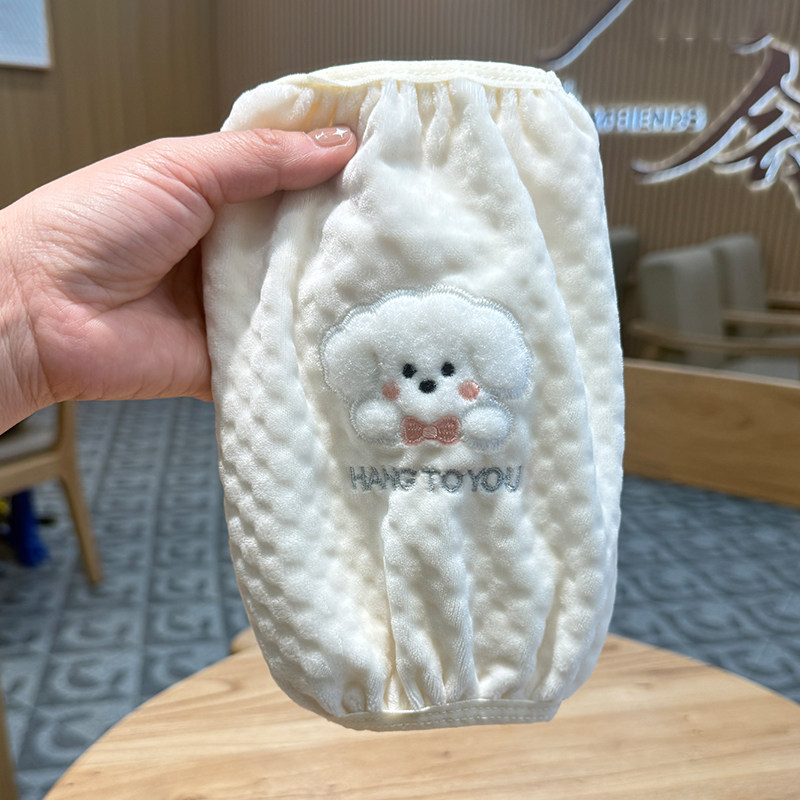 可爱袖套上班秋冬袖头短款防脏护袖成人学生毛绒防污袖筒套袖护袖