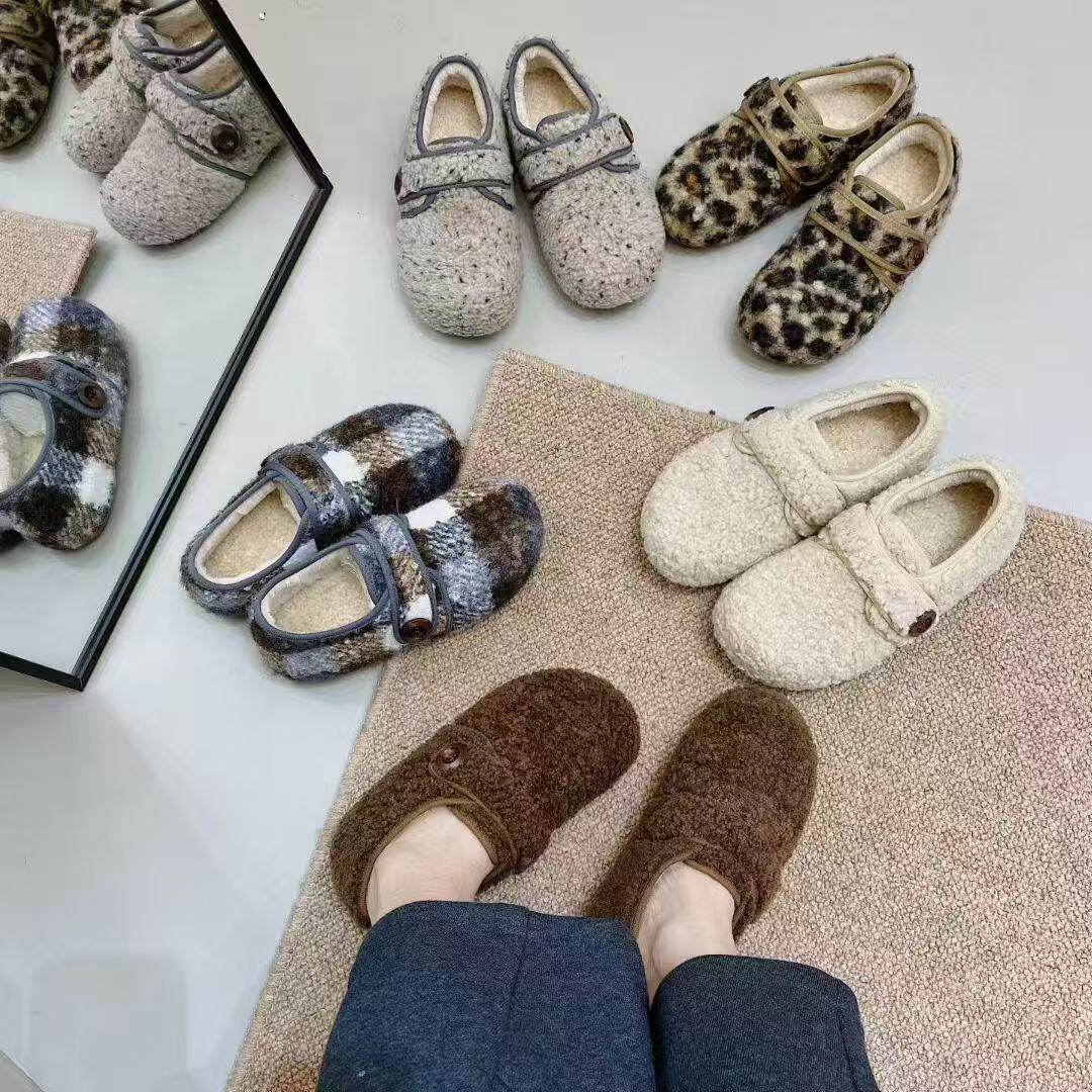 BH9916新款毛呢边扣加绒勃肯雪地靴