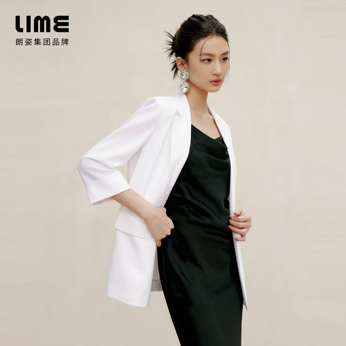 【七七酱直播间】LIME莱茵通勤职业翻领一粒扣西服上衣女西装