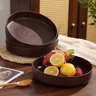 创意仿木纹水果盘家用桌