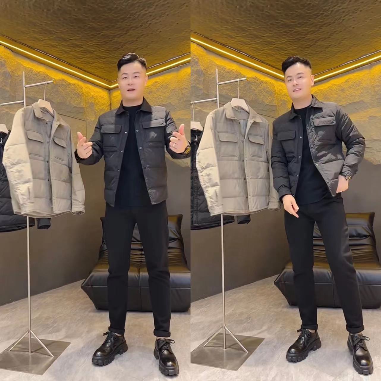 轻薄羽绒服休闲百搭翻领男士