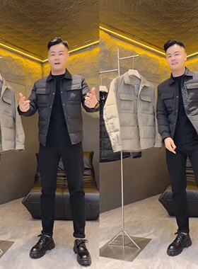 9901秋冬新款百搭轻薄羽绒服男士外套短款夹克秋季男上衣秋装男装