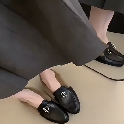 加绒保暖乐福鞋浅口内增高豆豆鞋