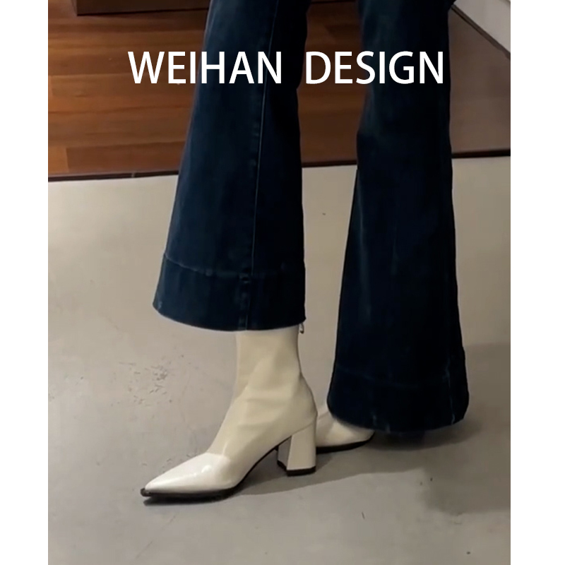 羊皮版！法式粗跟复古小