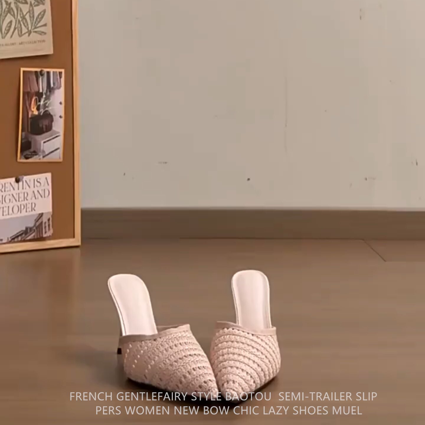 羊皮版！小众设计感尖头高跟鞋女镂空真皮包头凉鞋高级感细跟单鞋