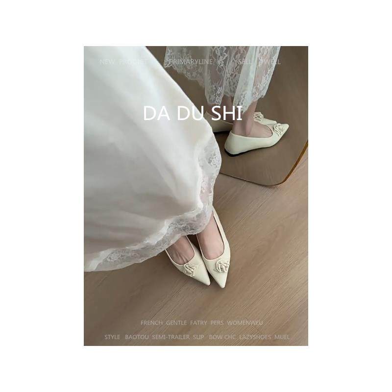 羊皮版！优雅真皮尖头玛丽珍鞋女绝美花朵平底单鞋时尚软底瓢鞋,女鞋,玛丽珍鞋,淘宝优惠券,粉丝福利购,淘宝优惠卷