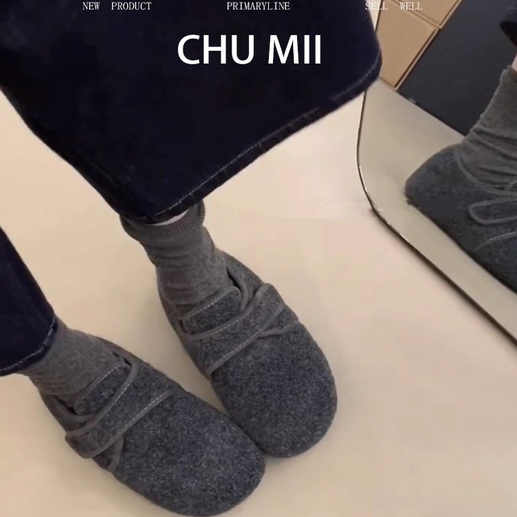 圆头单鞋魔术贴内增高奶奶鞋