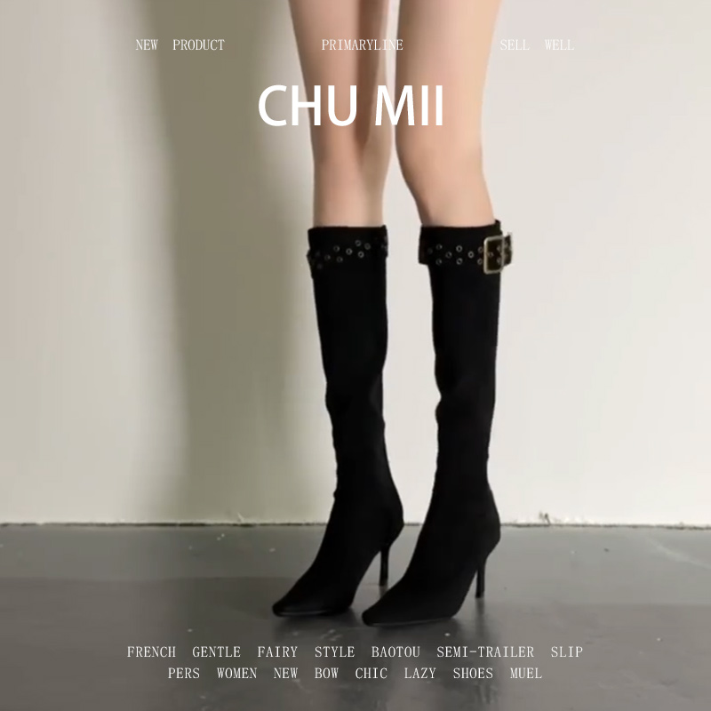 羊皮版~复古时髦长筒靴女