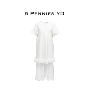 5penniesYD夏季拼接花边连衣裙