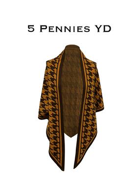 5 PENNIES YD设计师款原创秋季百搭休闲针织围巾披肩5S0827993