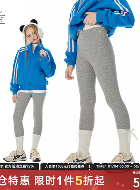 日本LIV童装 女童打底裤女秋冬加厚保暖外穿瑜伽裤运动裤子女大童