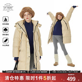 中长款 日本LIV童装 女童连帽羽绒服女冬季 加厚儿童羽绒外套大童