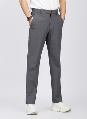 裤子男款夏季新款都市通勤男士九分软壳直筒裤修身男款裤子 GK1