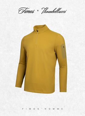 【V.T.O Ⅲ】男士新款轻量高弹透气保暖吸湿半拉链立领T恤 HT33