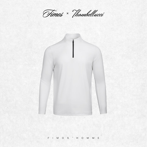 男士半开拉链立领长袖T恤