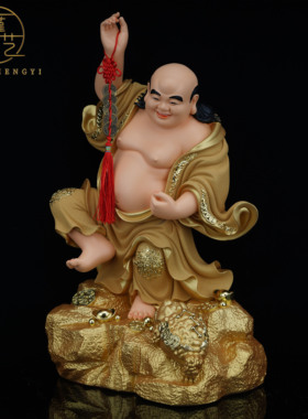 刘海戏金蟾神像树脂刘海蟾刘宗成海蟾子财神爷活财神家用工艺摆件