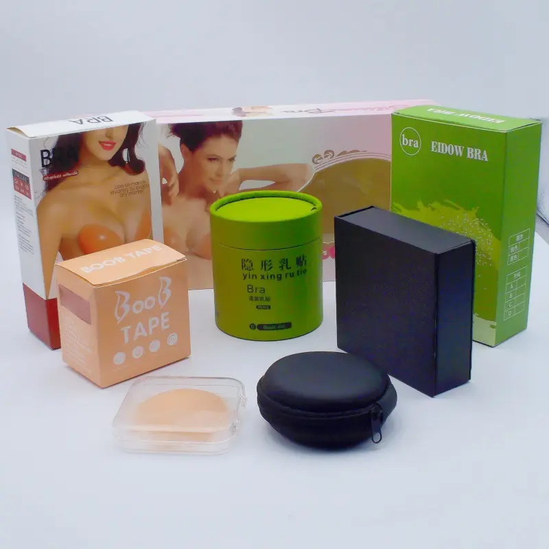 现货乳贴胸贴磨砂盒包装盒硅胶