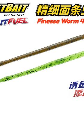 Netbait美国进口Finesse Worm 20条装精细面条虫4.75英寸插铅钓组