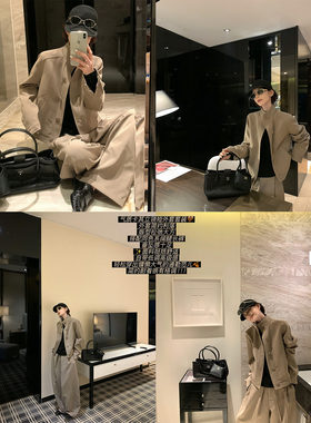 吴童童立领宽松长袖短款外套