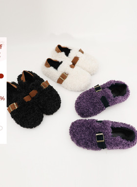 NEW 10.28 16:00【吴童优选】秋冬懒人毛绒鞋子女休闲百搭平底鞋